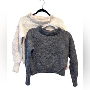 Bundle of 2 Everlane Women's Crewneck Alpaca Sweaters